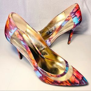 Women’s J by J.Renee Multi-Color Floral Heels Sz12